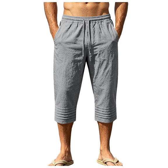 Akiihool Working Pants for Men Men's Relaxed Classic Fit Flat Front Pants Dark Gray,L