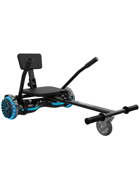 Hover-1 Turbo Hoverboard and Kart Combo, Infinity LED Wheels, Black