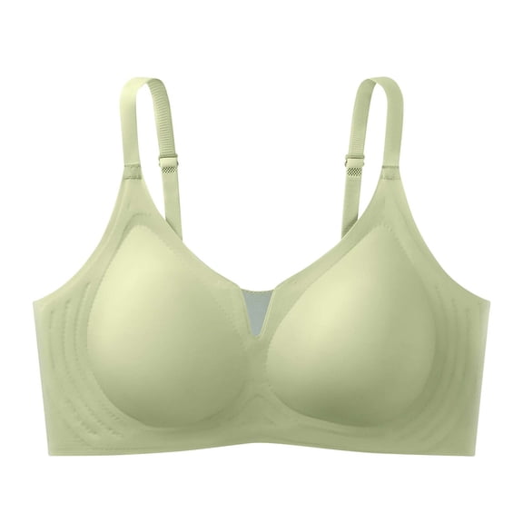 Agkizg Wireless Jelly Push Up Bra Solid Color Breathable Fabric Soft Comfortable Everyday Wear Light Support Bralette (Women's or Women's Plus)