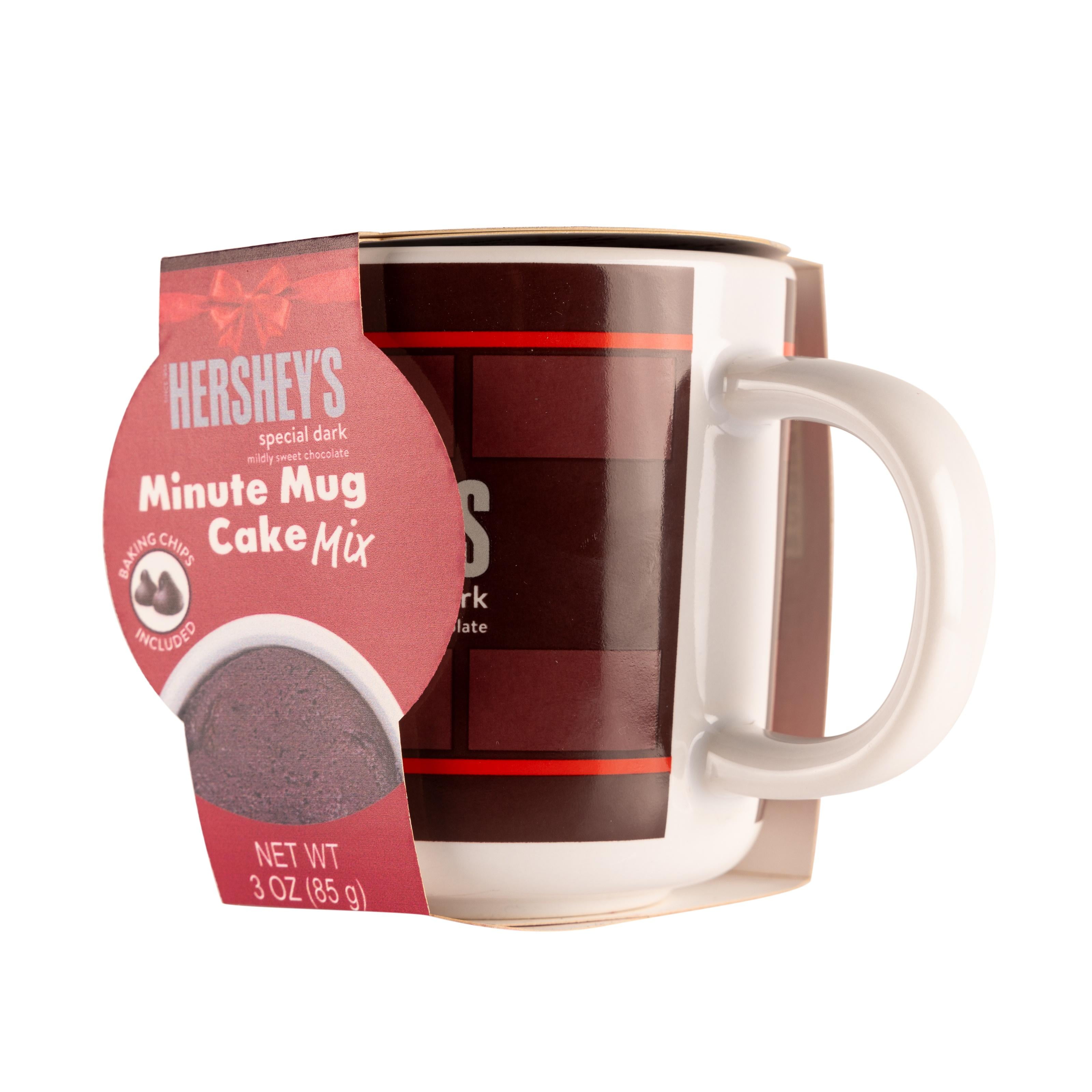 (2 pack) Hershey's Special Dark Mug Cake Mix, 3 oz, with 10 oz Ceramic Mug