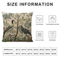 thumbnail image 6 of Acheng Crane Bird Throw Pillow Cover Vintage Garden Tree Pomegranate Tree Plant Floral Border Pink Exotic Chinoiserie Decorative Pillowcase for Sofa and Bed Couch,2 Pcs White, 6 of 6