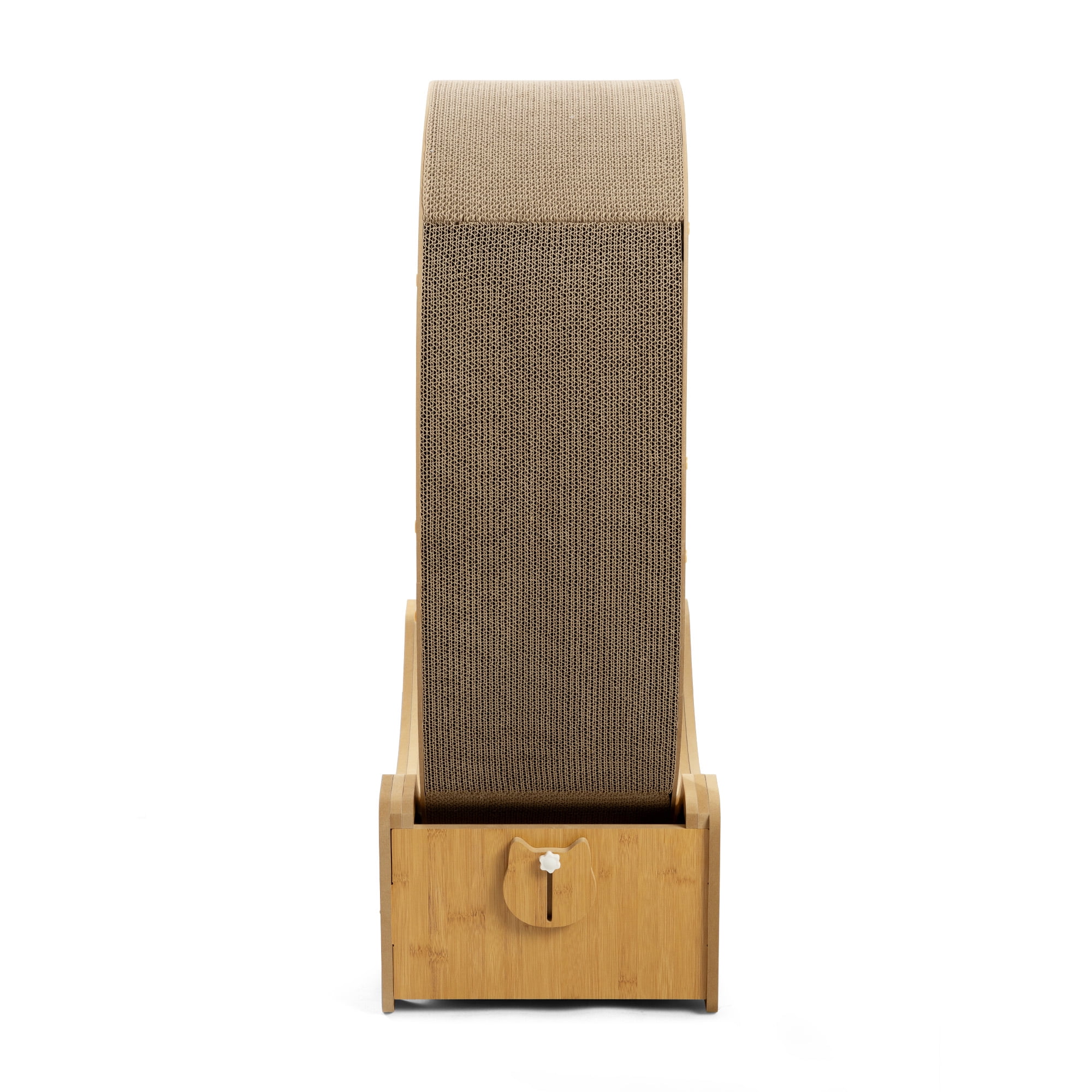 resenkos 38" Cat Exercise Wheel for Indoor Cat, Cat Running Wheel with Sided Corrugated Cardboard Runway, Cat Treadmill Wheel for Fitness Weight, Beige