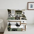 thumbnail image 5 of Rustic Farmhouse Comforter Set Queen Size,Deer Antlers Bear Paws Plaids Patchwork Bedding Adults Room Decor,Pine Trees Down Comforter,Retro Duvet Insert, 5 of 6