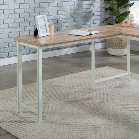 Sauder Bergen Circle Desk Return 42", Kiln Acacia Finish