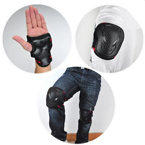 jovati Adult Knee and Elbow Pads for Roller Skating Bmx Bike Knee Pads and Elbow Pads with Wrist Guards Protective Gear Set Knee Pads and Elbow Pads
