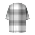 thumbnail image 3 of Sakmal Gray Women'S Coats and Jackets On Sale Lightweight Elbow-Length Cover-Up Flowy Plaid Comfy Cardigan Chiffon Womens Jackets Plus Size, 3 of 3