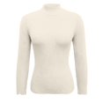 thumbnail image 4 of MESSUEN Wool Sweater Women Long Sleeve Undershirt for Women Pull Over Sweaters Womens Women's Casual Tank Tops Women Winter Tops Women Winter Sweater Basics Womens Tops Beige L, 4 of 5