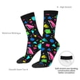 thumbnail image 4 of Fuzoiu Geometric 1980s Styled Print Athletic Crew Socks for Men & Women,Casual Crew Socks,Above Ankle Crew Socks for Business, Casual, 4 of 6