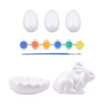 thumbnail image 2 of Kit de pintura de Pascua listo para pintar tus propias figuras, adornos creativos, arte y manualidades de Pascua para niños, suministros de 3 huevos, 2 of 8