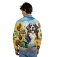 thumbnail image 5 of Bernese Mountain Dog Hello Summer Sunshine Sunflowers Spring Retro Vintage All Over Print 3D Baseball Jacket Berner Lover Gifts Bomber Jacket Softball - 00008, 5 of 6