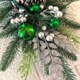 thumbnail image 1 of Corona de escalera de Navidad artificial que brilla intensamente con decoración de luces de cadena (verde) Wdftyju Para estrenar, 1 of 7