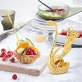 thumbnail image 2 of Coffee Spoon, Stainless Steel Serving Bar Dessert Spoon with Swan Holder Household Tableware (Gold), 2 of 6