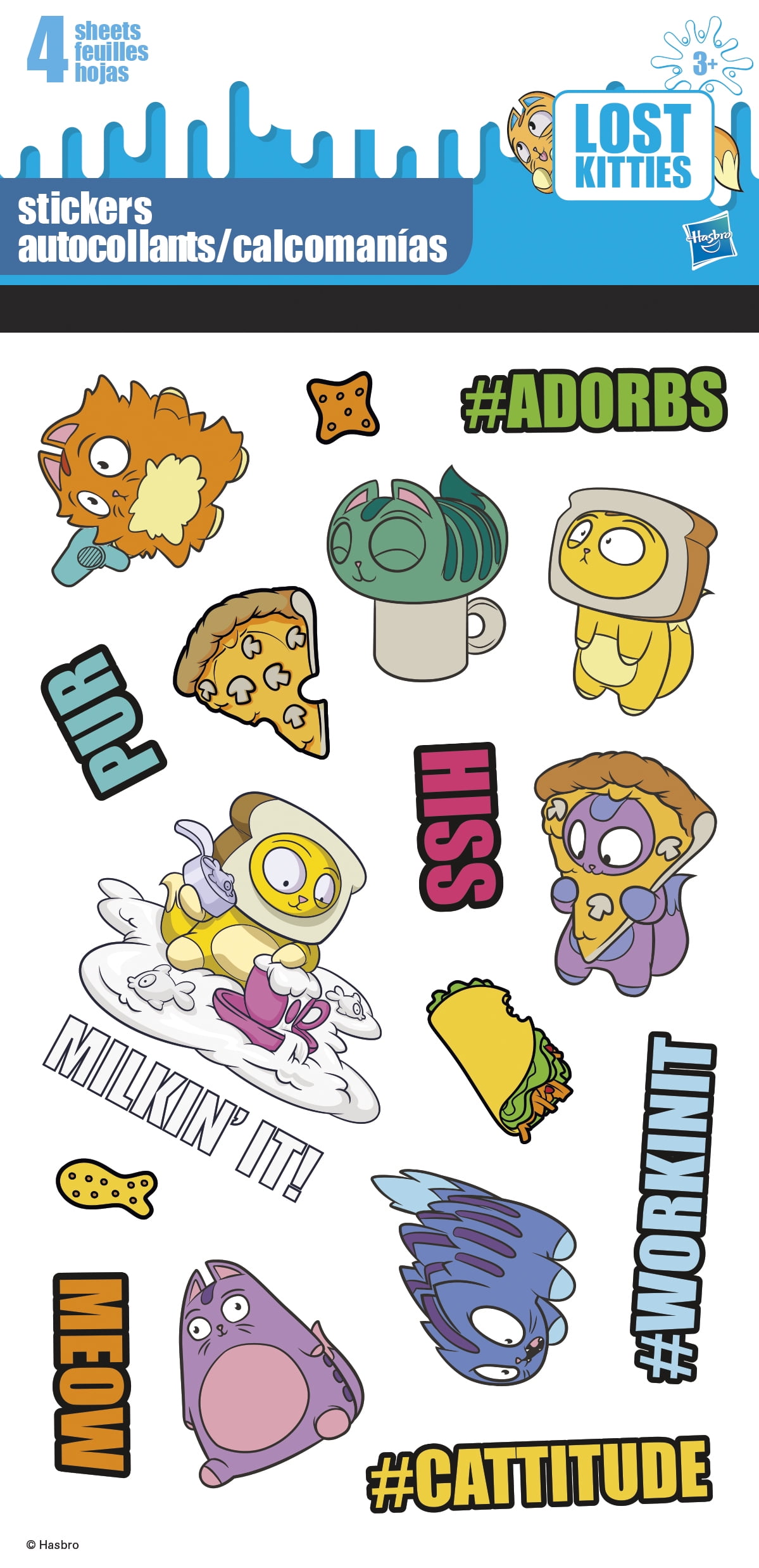 Lost Kitties Standard Sticker 4 sheet