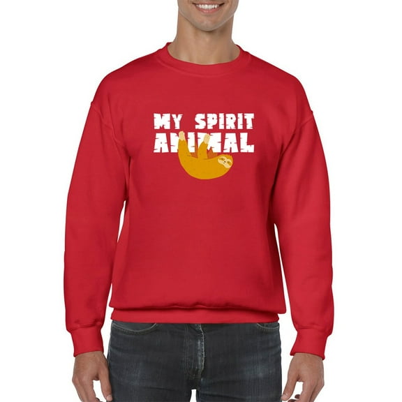 Cute Sloth Hanging From Text Sweatshirt Men -GoatDeals Designs, Male 4X-Large