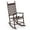 Brown, variant on Costway Outdoor Wooden Rocking Chair with Solid Rocking Base Slatted Seat & Back Patio White