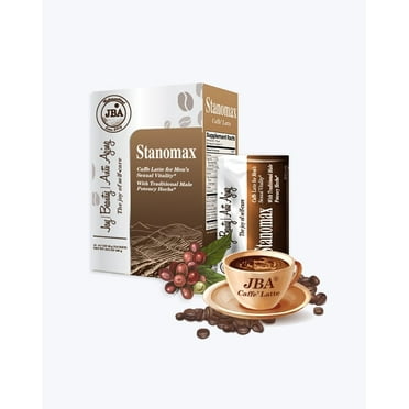 Stanomax Functional Cafe Latte - Instant Coffee for Men, Naturally Caffeinated, 15 Count