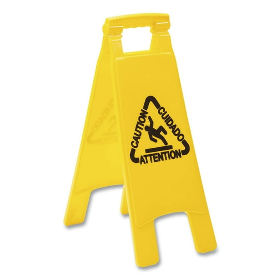 Rubbermaid Commercial 2-sided Multilingual Caution Sign