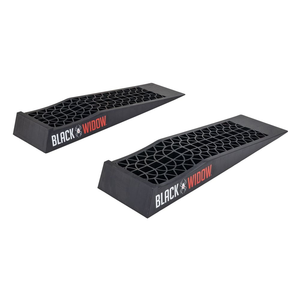 Car Ramps for Oil Change, Low Profile, 5,000 lb GAWR, 2.5in Lift, Black Widow, Pair