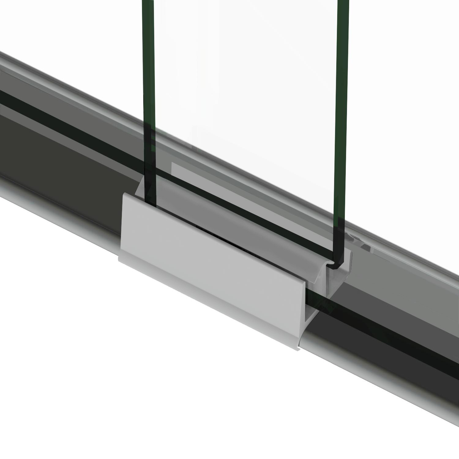 Sunny Shower Bypass Sliding Bathtub Shower Door Enclosure 1/4 in. Clear Tempered Glass Chrome Finish