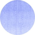 thumbnail image 1 of Ahgly Company Indoor Round Abstract Blue Modern Area Rugs, 5' Round, 1 of 4