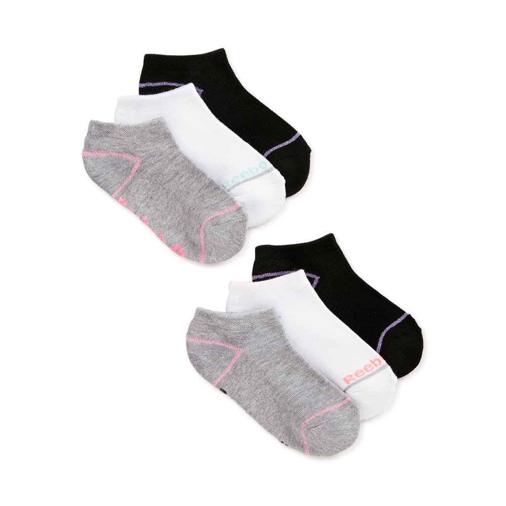 Reebok Reebok Girls Lowcut Socks 6Pack, Sizes SL