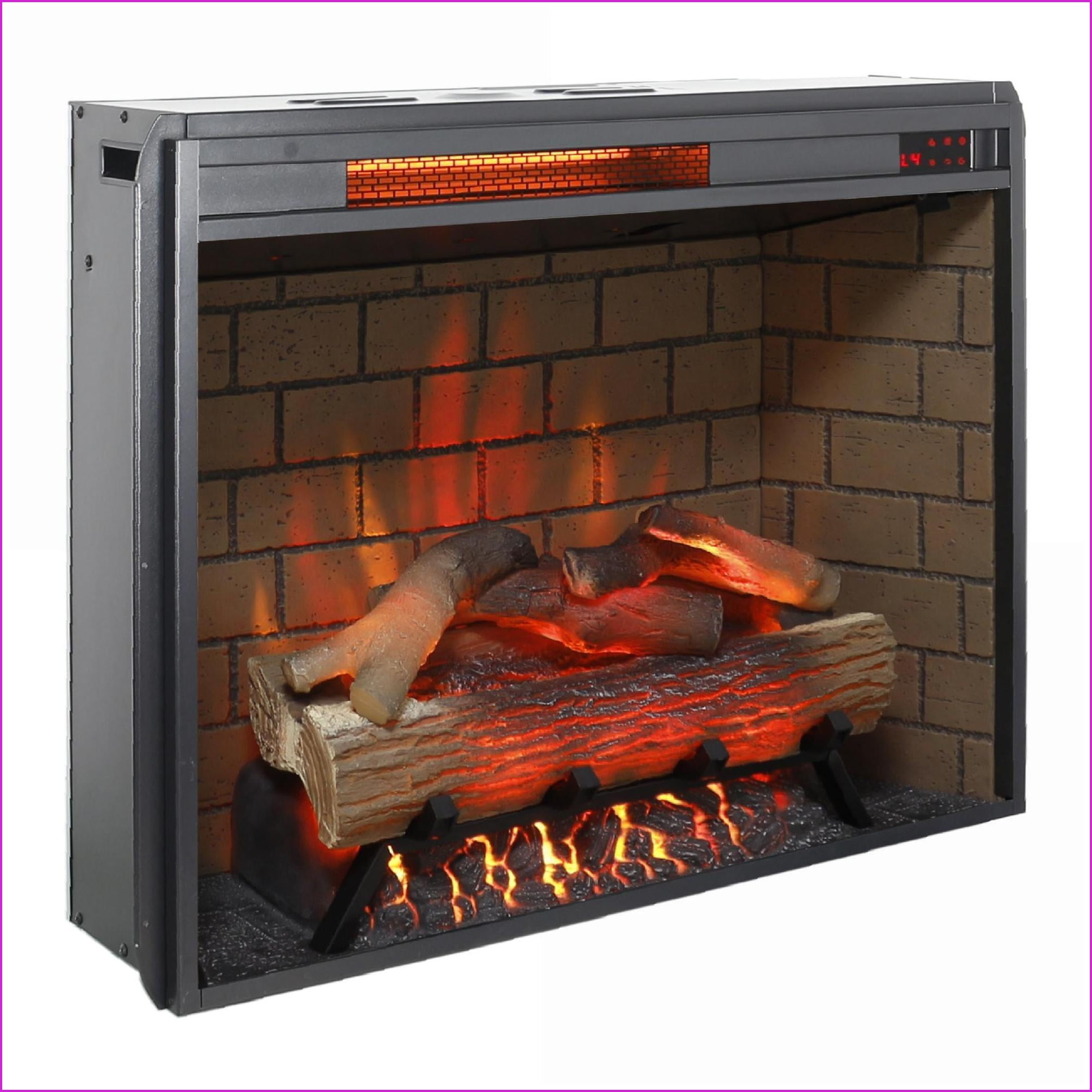 Electric Fireplace Insert, 28 Inch Western Modern with 3D Flame, Fire Crackling Sound & Touch Panel | Vent Free | Electric