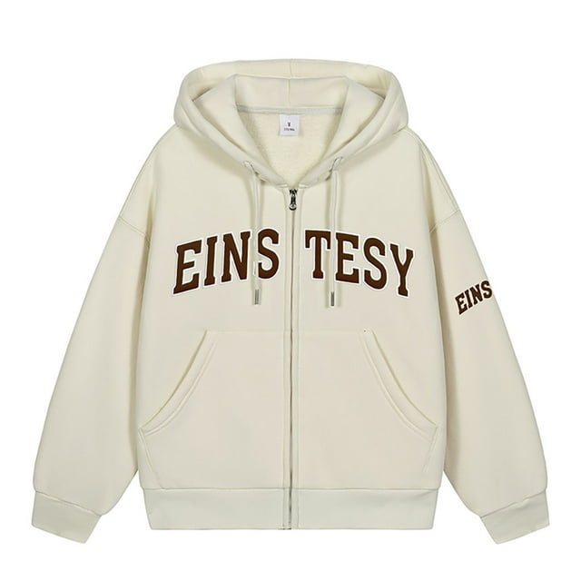 Chandail à Capuchon d'Hiver pour Homme EINSTESY à Manches Longues Cousues Cardigan Décontracté Veste Chaude