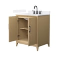 thumbnail image 2 of Janna 30" White Oak Single Vanity & White Quartz Top (3-Hole) & Black Trim, 2 of 5
