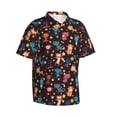 thumbnail image 3 of Xecao Cute Animals print Hawaiian shirt - a stylish short-sleeve button-down for men, perfect for casual beach and tropical outings., 3 of 9