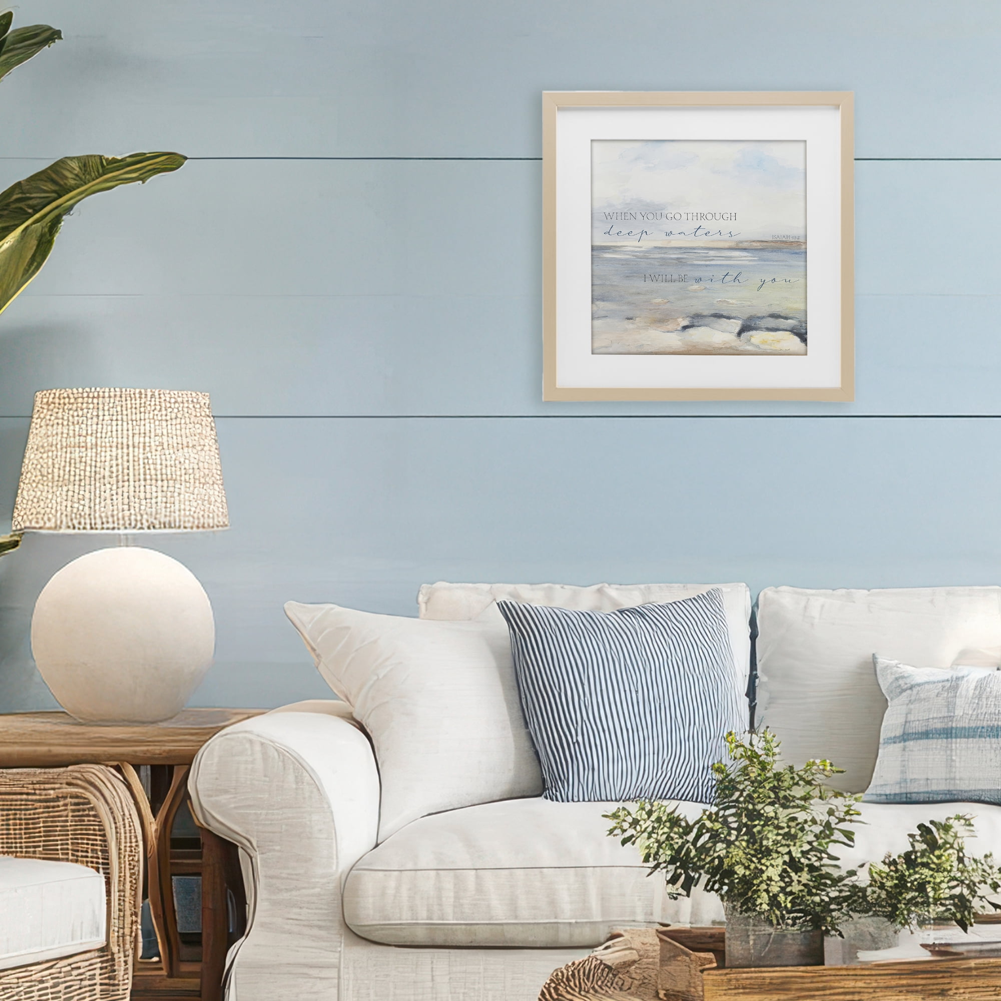 Stupell Industries Deep Waters with You Birch Framed Print Under Glass, design by Lanie Loreth