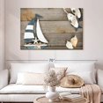 thumbnail image 2 of Elephant Stock Toy Sailboat Wall Art - Horizontal Canvas Wall Art - Living Room Wall Decor - Nautical Canvas - Blue And Gray Decor - 48" x 32", 2 of 8