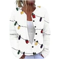 thumbnail image 3 of QATAINLAV Oversized Sweater Tops for Women Christmas Gifts Loose Plus Size Knitted Cardigan Sweaters Casual Button Up Open Front Jackets, White, XXXL, 3 of 6