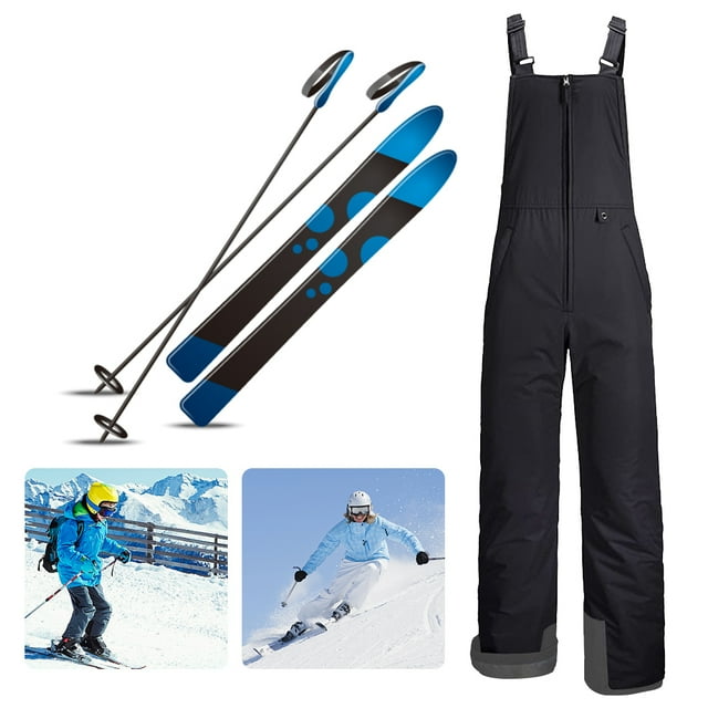 Mono Esquí para Exteriores Chaqueta Impermeable para Hombres Y Mujeres Pantalones Deportivos Pierna Recta Secado Rápido (mujer Negra L)