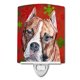 thumbnail image 1 of Caroline'S Treasures Sc9752Cnl Staffordshire Bull Terrier Staffie Red Snowflakes Holiday Luz Nocturna De Cerámica Compacta Con Certificación Ul, Ideal Para Dormitorio, Baño, Guardería, Pasillo, Cocina, 1 of 1