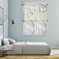 thumbnail image 6 of White Marble Kitchen Curtains Valances and Tiers Set of 3 Abstract Gold Circle Marble Texture Contemporary Tier Curtains and Valance with Rod Pocket for Small Windows, 27.5"x24", 6 of 9