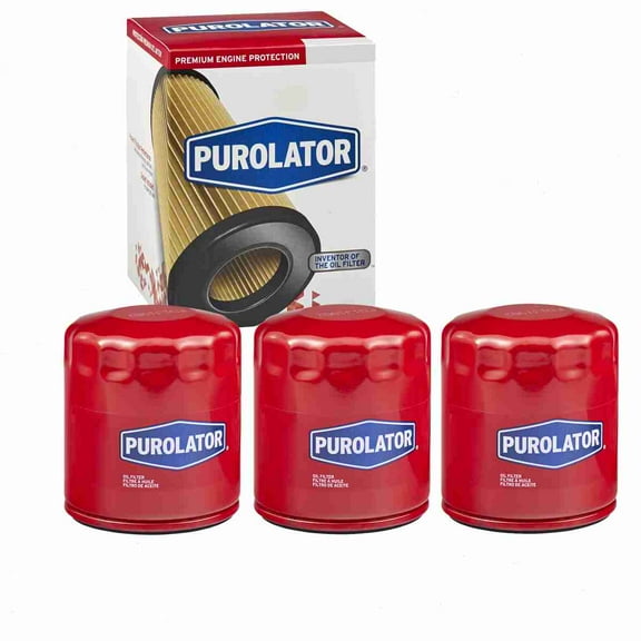 3 pc Purolator L12222 Engine Oil Filters for Oil Change Lubricant Filters Fits select: 2007-2019 CHEVROLET SILVERADO, 2013-2023 RAM 1500