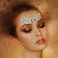 thumbnail image 6 of RAGUPEL 8 sets Women Mermaid Face Gems Glitter, Rhinestone Rave Festival Face Jewels, Crystals Face Stickers, Halloween Eyes Face Body Tattoo Rhinestone Temporary Tattoos, 6 of 7