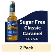 (2 pack) Torani Sugar Free Classic Caramel Syrup, Zero Calorie, Authentic Coffeehouse Bottled Syrup, 12.7 oz