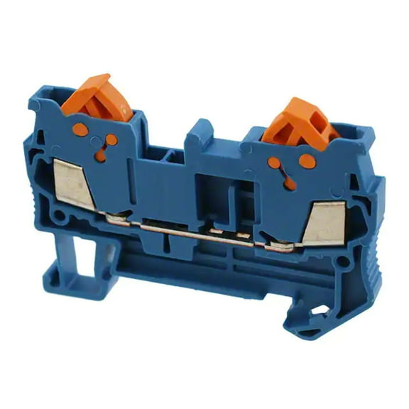 QTC1,5BU Terminal Block Connector 2 Position Feed Through Blue 16-24 AWG :Rohs 3205022
