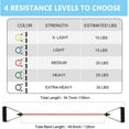 thumbnail image 4 of Single Resistance Bands with Handles - Exercise Bands Workout Bands Weight Bands for Physical Therapy, Resistance Training, Home Workouts, Door Anchor and Workout Guide Included, 4 of 6