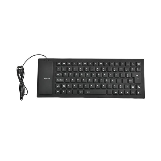 Teclado Durable Sidaley Impermeable silencioso Flexible USB negro 85 teclas