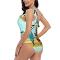 thumbnail image 4 of Gaeub African Women Women's One Shoulder Ruffle Tummy Control Swimwear for Swimming Surfing Beach Party - Medium, 4 of 8