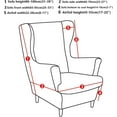 thumbnail image 5 of JIAN YA NA Wingback Chair Covers 2 Piece Set - 2 IN 1 Design Armchair Covers Solid Soft Wing Back Chair Cover Stretch Wing Chair Slipcover Furniture Protector for Living Room Bedroom Hotel (Gray), 5 of 9