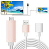 Lightning Digital AV Cable Adapter 1080P Plug and Play on HDTV Projector MHL Cable for iPhone,iPad,iPod