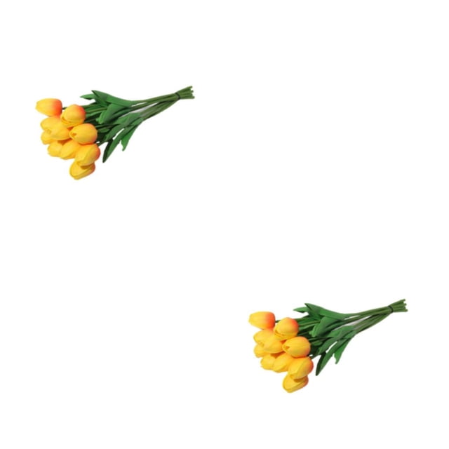 Tulipanes simulados Inteprter 10 bolsas decoración natural para interiores 2Conjunto