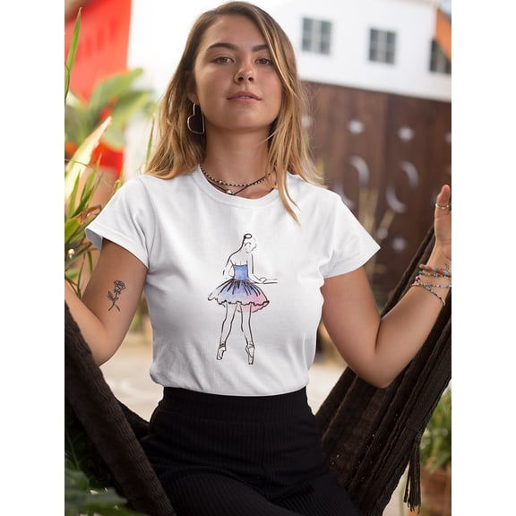 Training Ballerina Watercolor Tee Women's -Image by Shutterstock