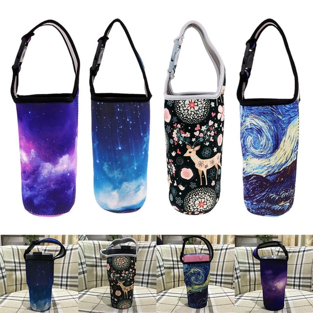 4 Uds Taza de Café con Aislamiento de Viaje shamjiam Bolsa para portavasos Color 2 26x16x6cm