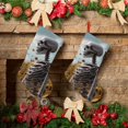 thumbnail image 6 of KLL Sunflower Butterfly Skull for 18" Christmas Stocking Snowman Xmas Stocking Holiday Christmas Decoration Gifts for Family Kids, 6 of 8