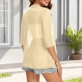 thumbnail image 7 of Gytharion Casual Lightweight Cardigan For Women Open Front 3/4 Sleeves Shirts Fashion Soild Color Cardigans, 7 of 7