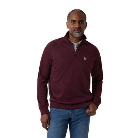 Chaps Men's & Big Men's Quarter Zip Mock Neck Extra Soft Sweater